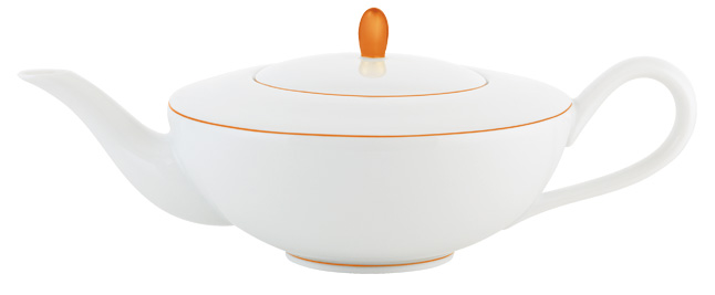 Tea / coffee pot orange apricot - Raynaud