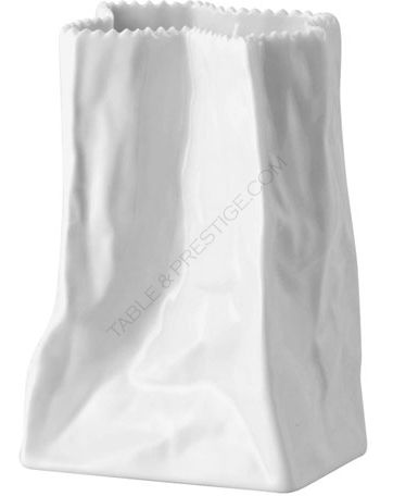 Bag Vase Weiss Glasiert Vase 14 Cm Do Not Litter Rosenthal Shop