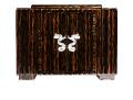 Dragon bar in numbered edition, clear crystal and natural ebony natural ebony - Lalique