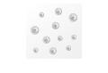 Dahlia interior panel in clear crystal, mirrored satin finish glass, medium size - Lalique
