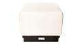 Raisins ottoman in numbered edition, clear crystal, black lacquered and ivory silk, small size - Lalique