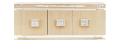 Raisins sideboard in numbered edition, clear crystal, ivory ash and polished steel - Lalique