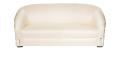 Raisins classic sofa in numbered edition, clear crystal and ivory silk, medium size - Lalique