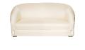Raisins classic sofa in numbered edition, clear crystal and ivory silk, small size - Lalique