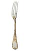 Cheese knife, 2 prongs in silver lated and gilding - Ercuis