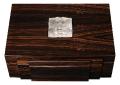 Masque de femme cigar box, 70 cigars Ebony and Clear crystal - Lalique