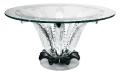 Cactus table round - Single table without top Clear and black - Lalique