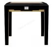 Raisins side table, large size Black lacquered and ivory ash with Clear crystal - Lalique