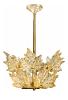 Champs-élysées chandelier in gold luster crystal, gilded finish (2 tiers) - Lalique