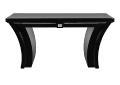 Raisins curved console table clear and black lacquered - Lalique