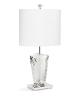 Ginkgo lamp in clear crystal, shiny and brushed nickel finish - Lalique