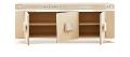 Raisins sideboard in numbered edition, clear crystal, ivory ash and polished steel - Lalique