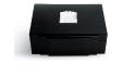 Masque de femme cigars box in numbered edition, black lacquered with clear crystal, 70 cigars black lacquered - Lalique