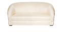 Raisins classic sofa in numbered edition, clear crystal and ivory silk, small size - Lalique