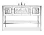 Causeuses vanity by pierre-yves rochon crystal and nickel and marble - Lalique