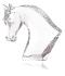 Horse's head sculpture clear - Lalique