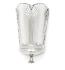 Ginkgo wall sconce in clear crystal, shiny and brushed nickel finish, small size - Lalique