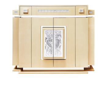 Femme bras levés bar in numbered edition, clear crystal and ivory ash ivory ash - Lalique