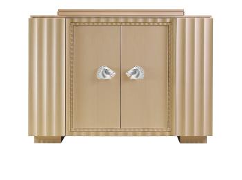 Longchamp bar in numbered edition, clear crystal and ivory ash - Lalique