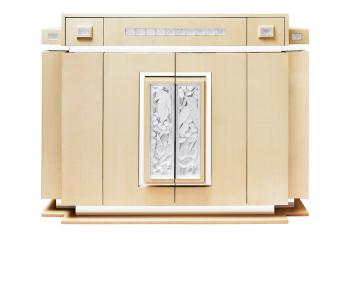 Merles et raisins bar in numbered edition, clear crystal and ivory ash ivory ash - Lalique