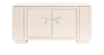 Dragon sideboard in numbered edition, clear crystal and ivory ash - Lalique
