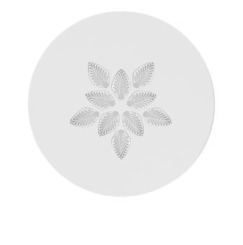 Languedoc interior panel in clear crystal, satin finish glass, round - Lalique