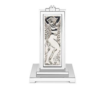 Femme bras levés lamp in numbered edition, clear and chrome crystal, polished steel clear and chrome - Lalique