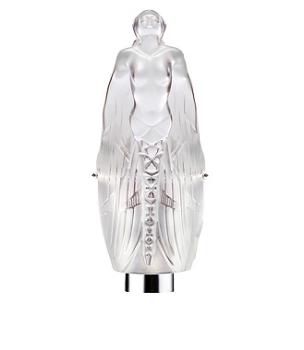 Aurora wall sconce in clear crystal, chrome finish - Lalique