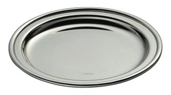 Bottle coaster with applied border in silver plated - Ercuis