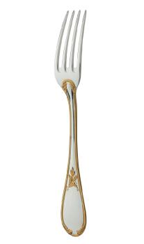 Pastry fork in silver lated and gilding - Ercuis