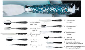 Fish fork in sterling silver - Ercuis