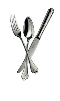 Salad serving fork in silver plated - Ercuis