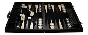 Masque de femme backgammon Leather printed croco black - Lalique
