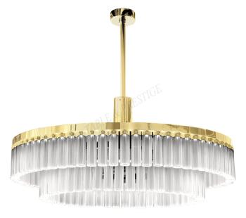 Orgue Chandeliers, 2 tiers Gilded - Lalique