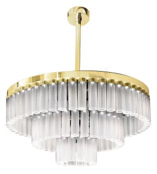 Orgue Chandeliers, 3 tiers Gilded - Lalique