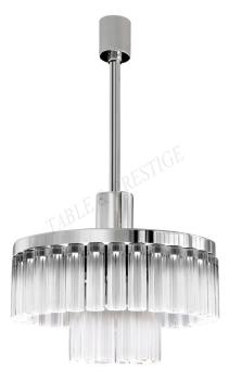 Orgue Chandeliers, 2 tiers, medium size Chrome - Lalique