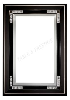 Raisins mirror Black lacquered Clear crystal - Lalique