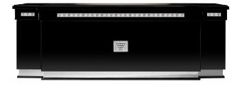 Raisins desk Black lacquered Clear crystal - Lalique
