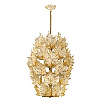 Champs-élysées chandelier in gold luster crystal, gilded finish (6 tiers) - Lalique