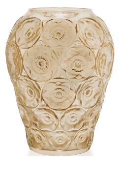 Anemones vase in gold luster crystal - Lalique