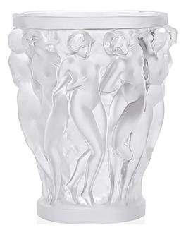 Bacchantes small vase in clear crystal, small size - Lalique