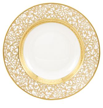 French rim soup plate white - Raynaud