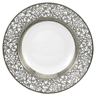 French rim soup plate white - Raynaud