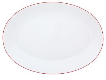 Oval dish large vermilion - Raynaud