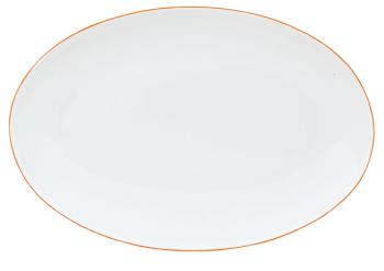 Pickle dish orange apricot - Raynaud