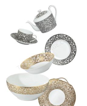 Salad cake plate green - Raynaud